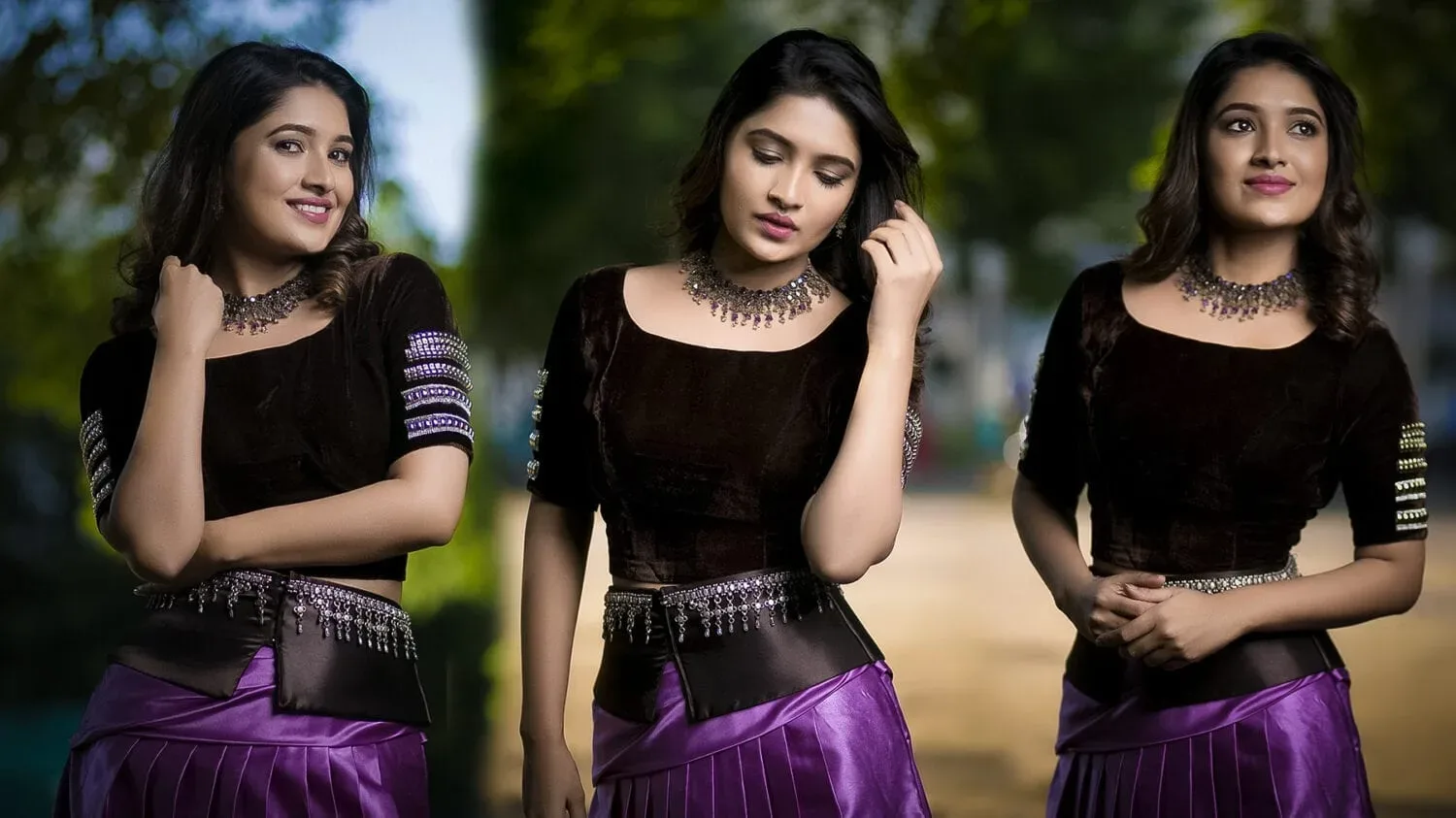 Gallery of Black & Purple Vani Bhojan by Kiransa Photography