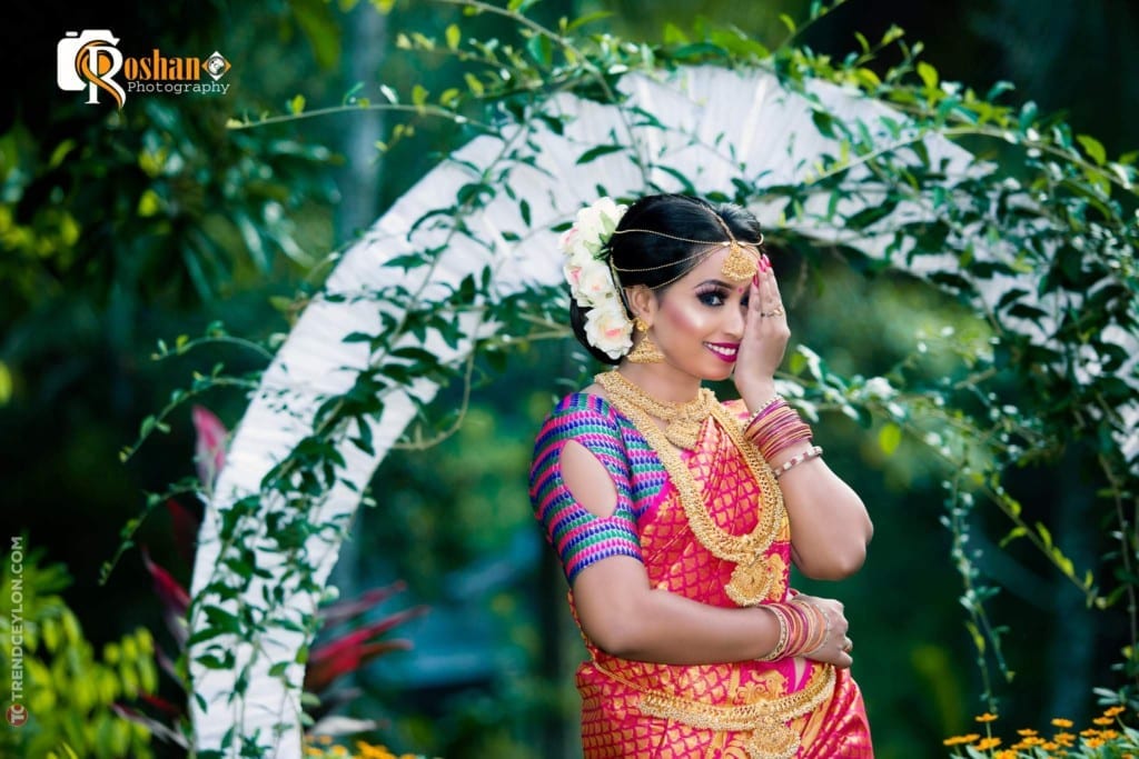 Kaushi Raj Sri Lankan Model Looking Gorgeous in Wedding Bridal Saree