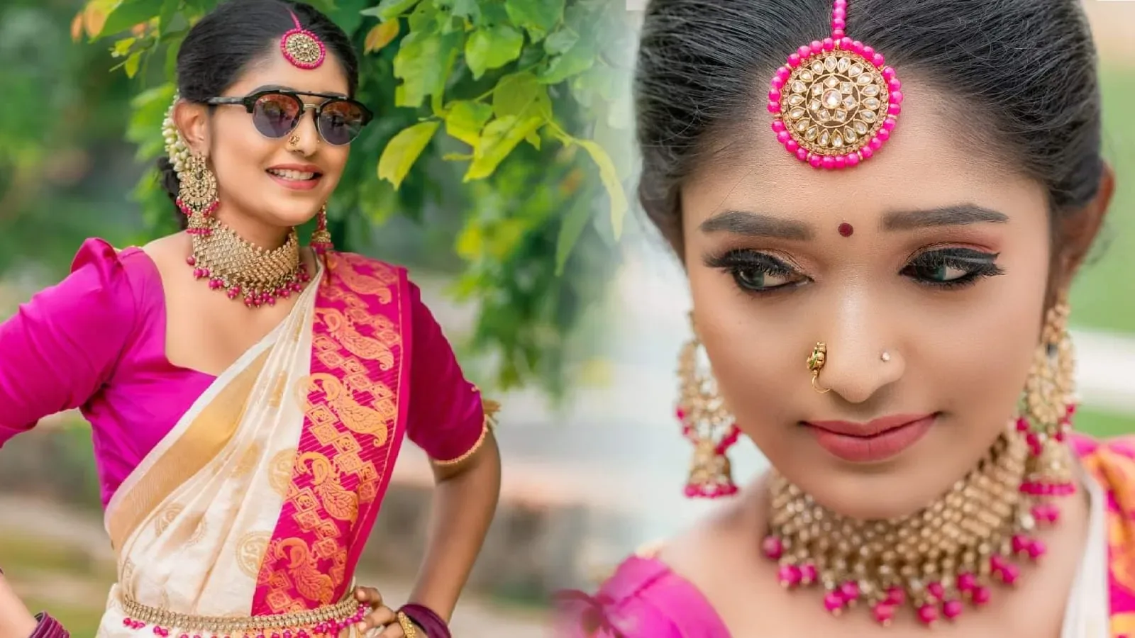 Sri Lankan Tamil Model Thuwasha Bridal Photoshoot in White Saree