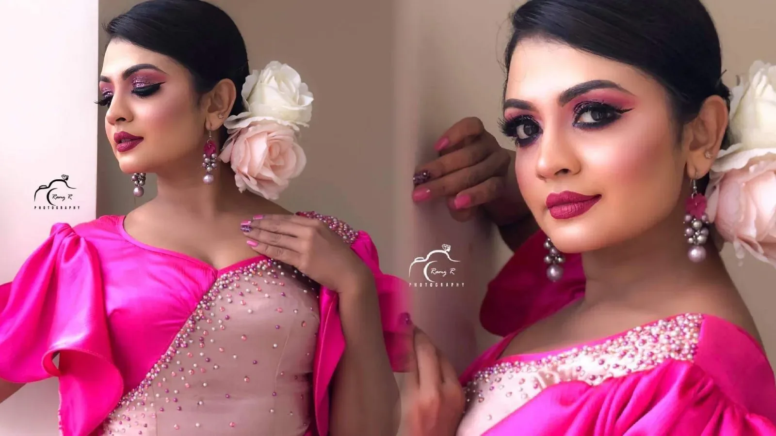 Hiru Mega Star Contestant Rukshana Disanayaka Stills in Pink