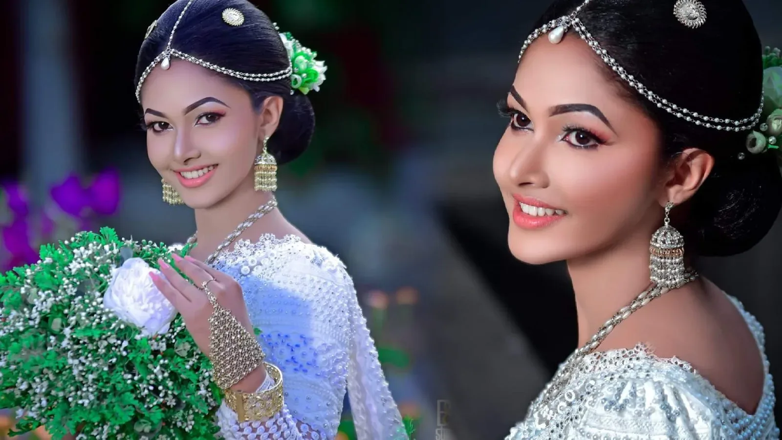 Beautiful Duneesha Piumi Pictures in Sinhala Bridal Saree