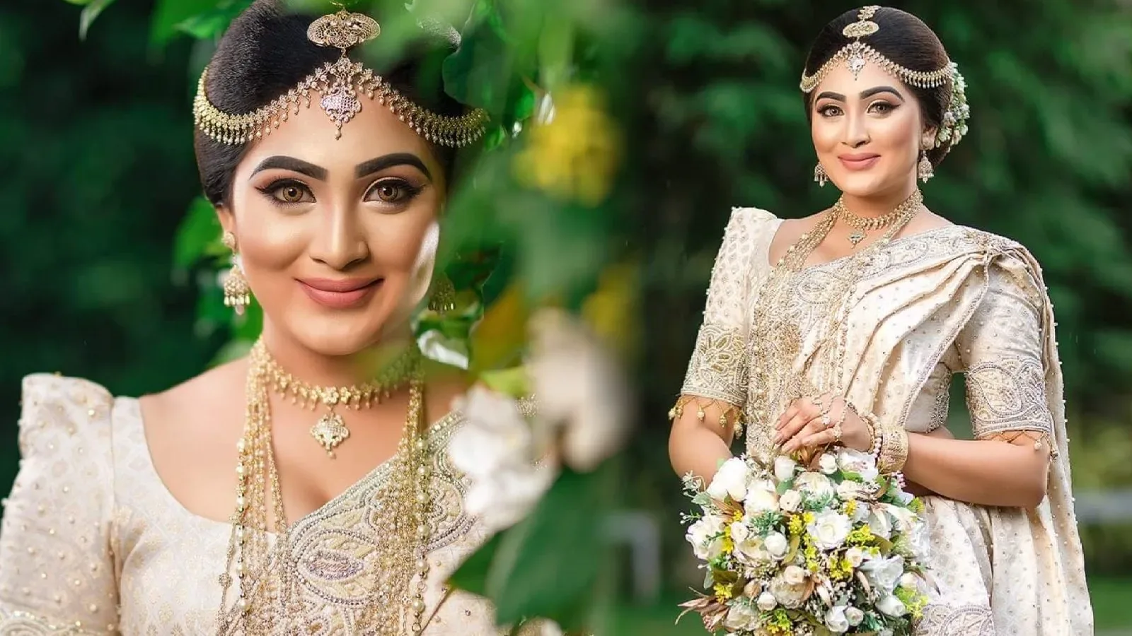 Himashi Athapaththu wore a beautiful bridal saree and looked stunning