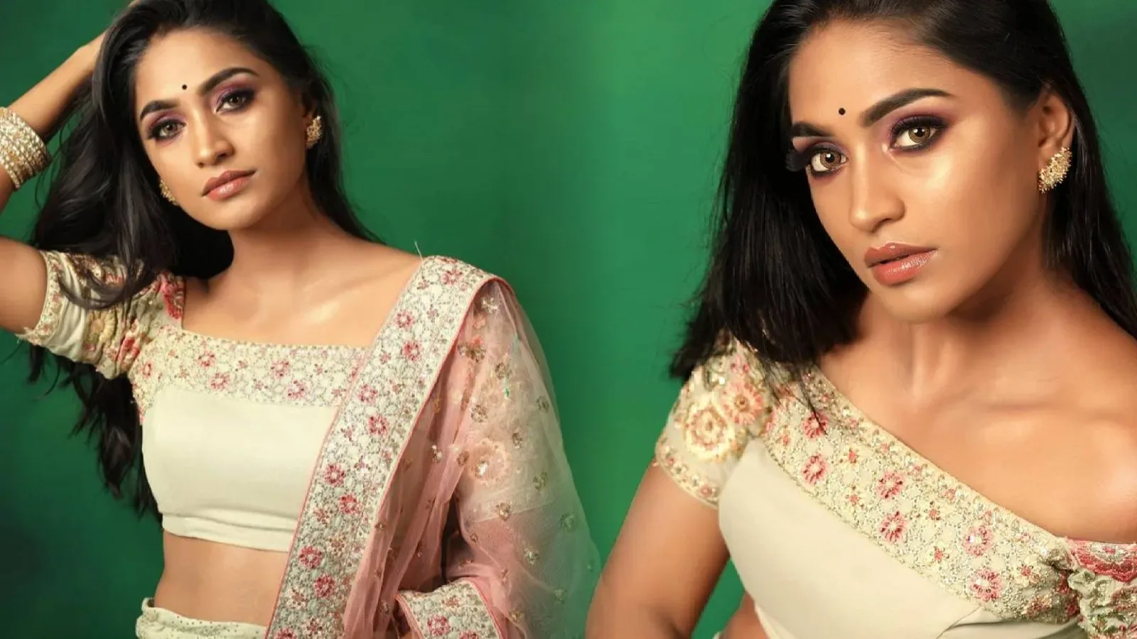 Actress Teja Venkatesh hot Photoshoot in creamy yellow Lehenga