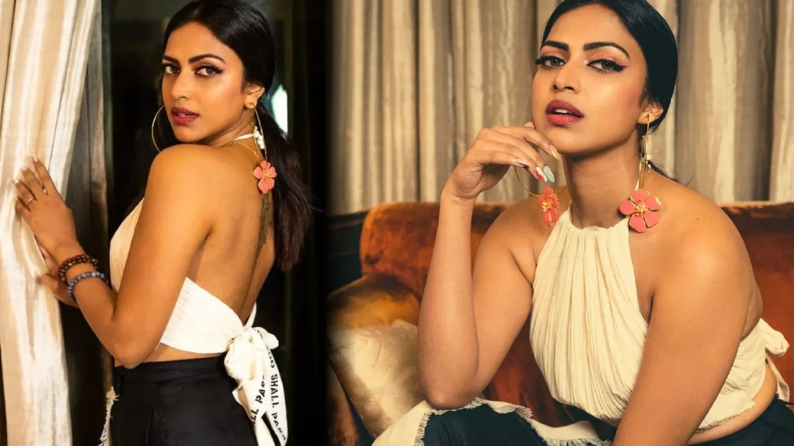 Hot Stills of Amala Paul in the modern outfit as she looks stylish