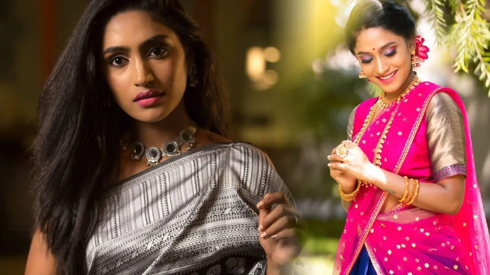 Saree Collection of Gorgeous Tamil Actress Teja Venkatesh