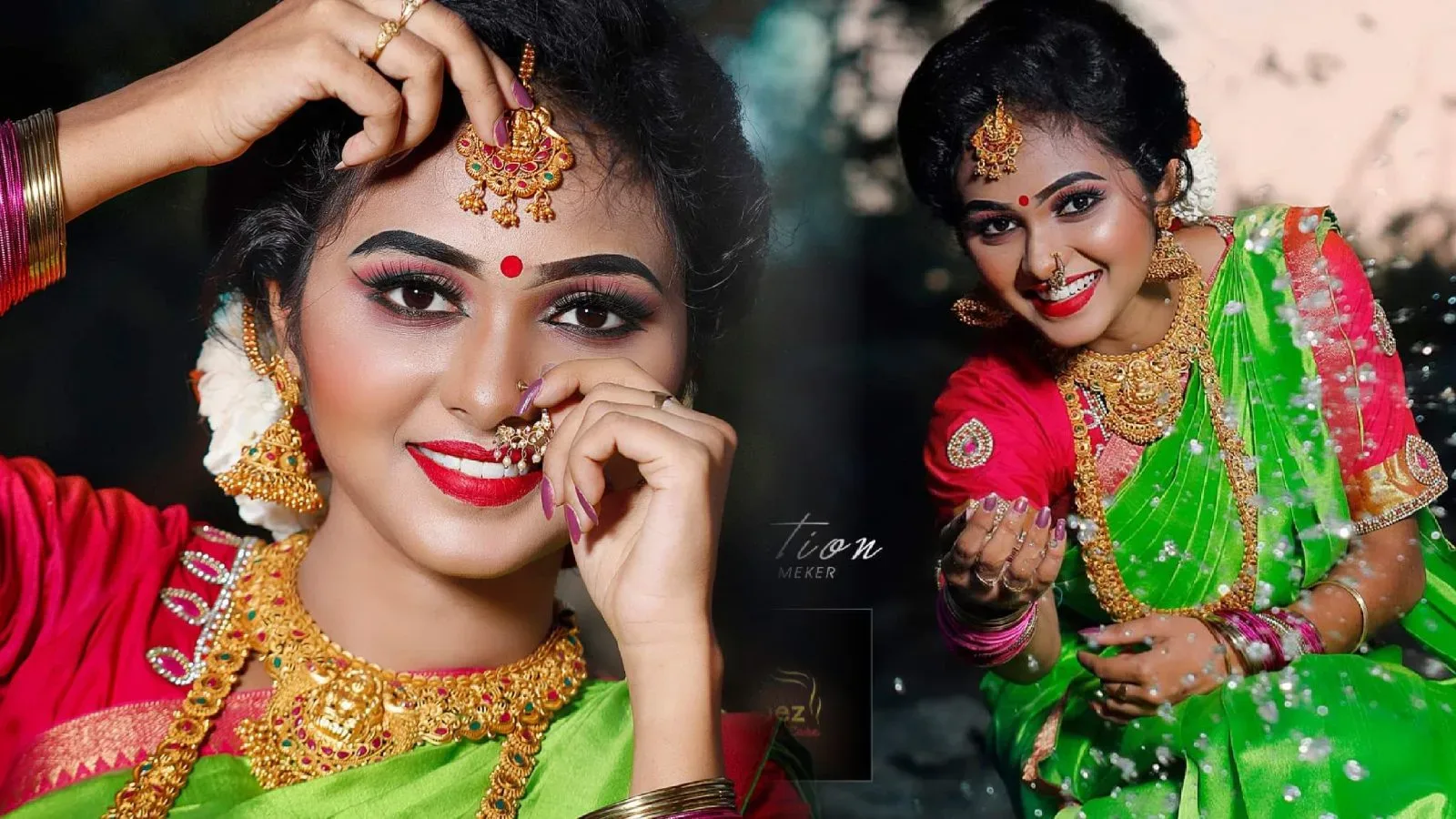 Tamil model Harsh Niroja looks beautiful in Green Saree