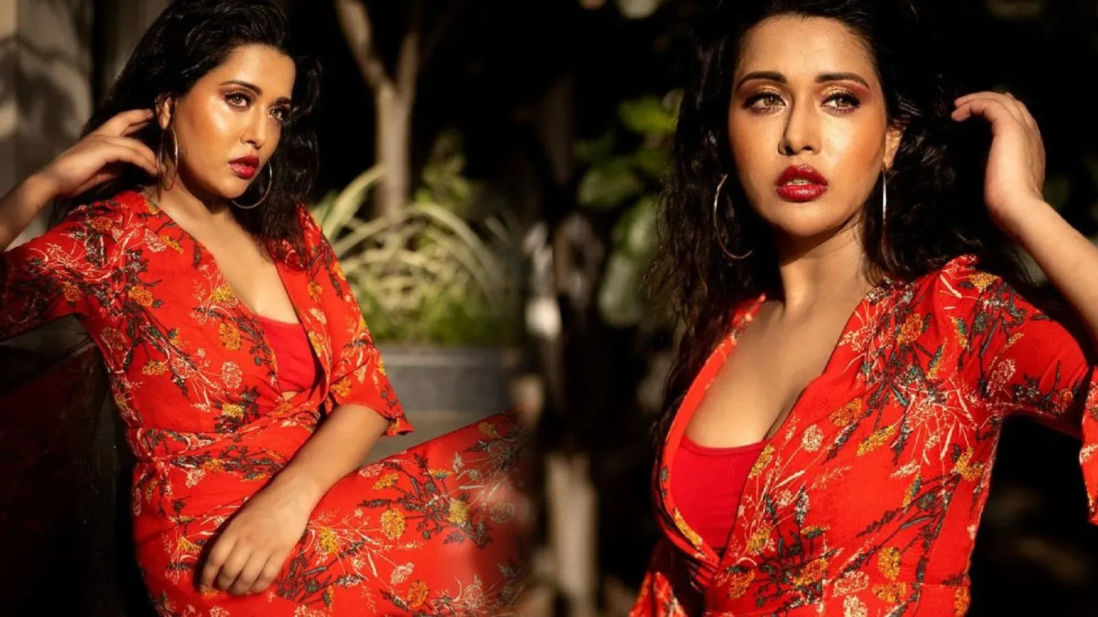 Actress Raiza Wilson looks like a glam doll in a red outfit