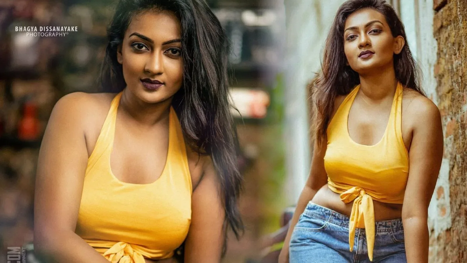 Actress Madushany Perera looks hot in Yellow and Blue