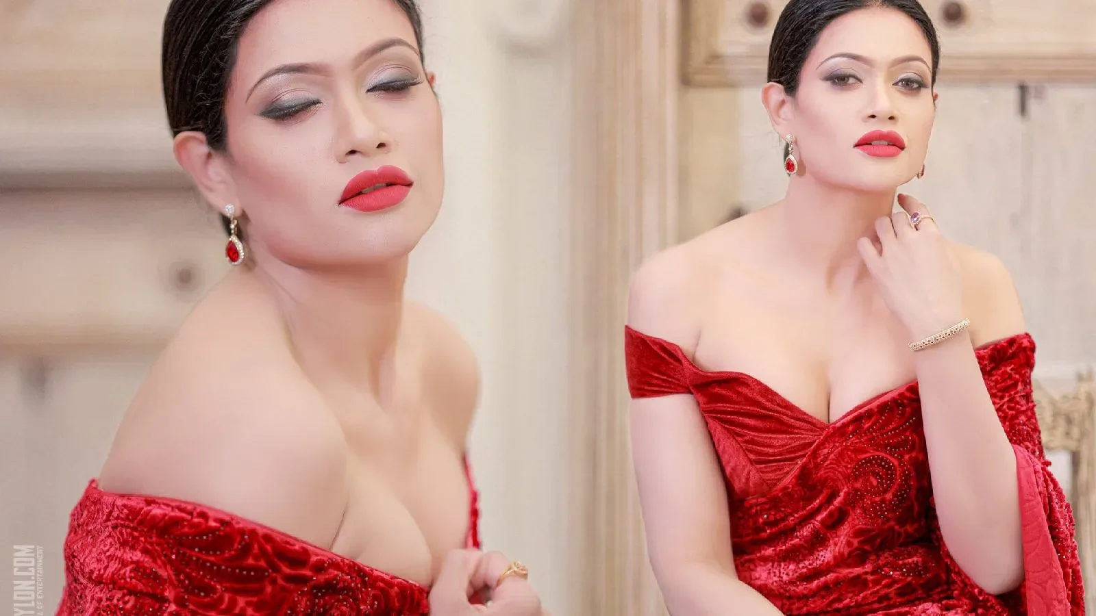 Actress Chulakshi Ranathunga looks extreme hot in the Red