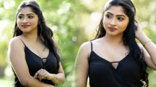 Beautiful Sri Lankan model Malzi Ranzini stills in Black dress