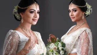 Sri Lankan Actress Chathu Rajapaksha Photoshoot in Bridal Saree