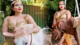 Hot looking model Pavithra Gamage stunning photoshoot with Horse