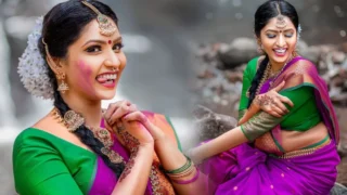 Sri Lankan Actress Nimmi Manohari looks so beautiful in Silk Saree