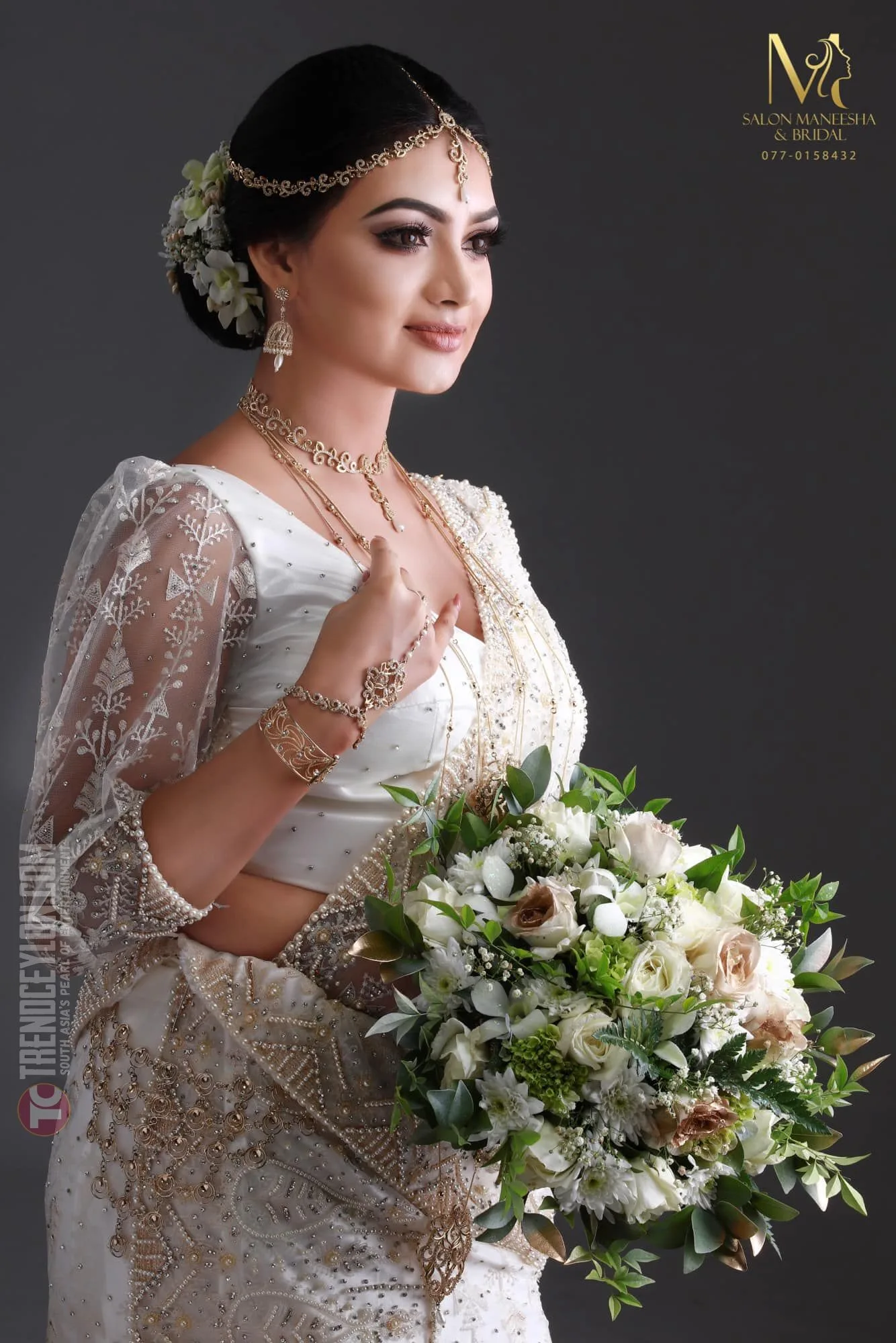 Sri Lankan Actress Chathu Rajapaksha Photoshoot in Bridal Saree