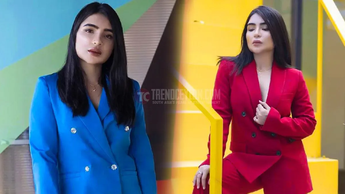 Actress Aaditi Kohli looks stylish in Red and blue office suits