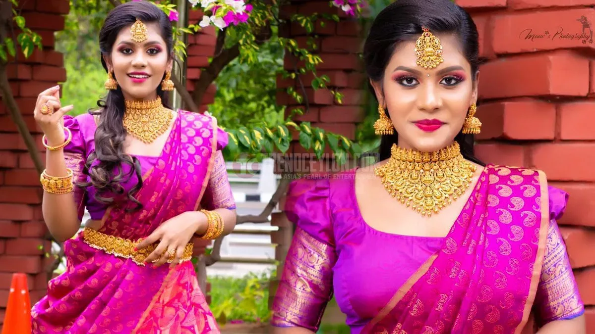 Actress Devadharshini Suresh looks stunning in pink Pavadai Thavani