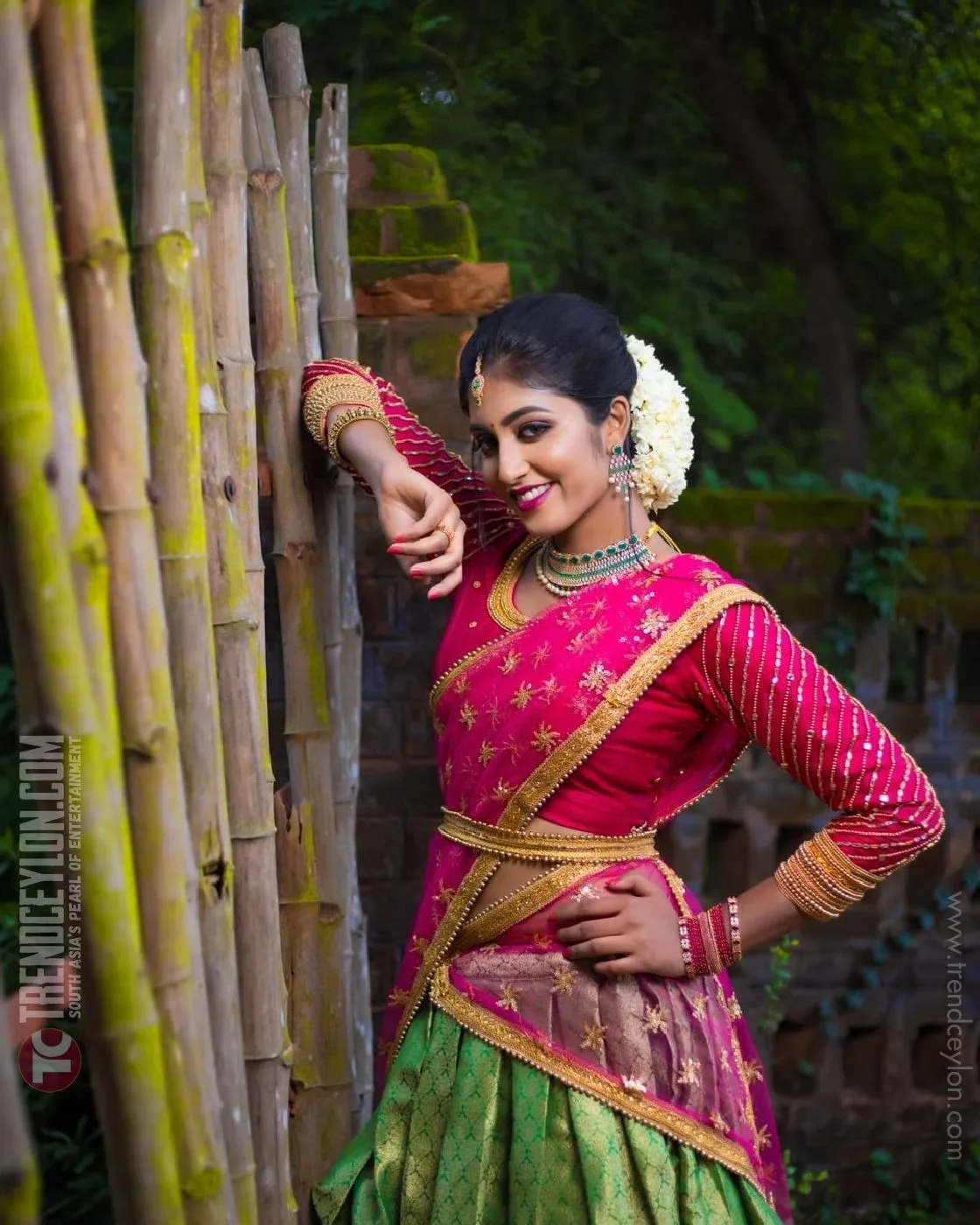 Micset Actress Achu aka Nanthini Rajesh alluring stills in Half saree