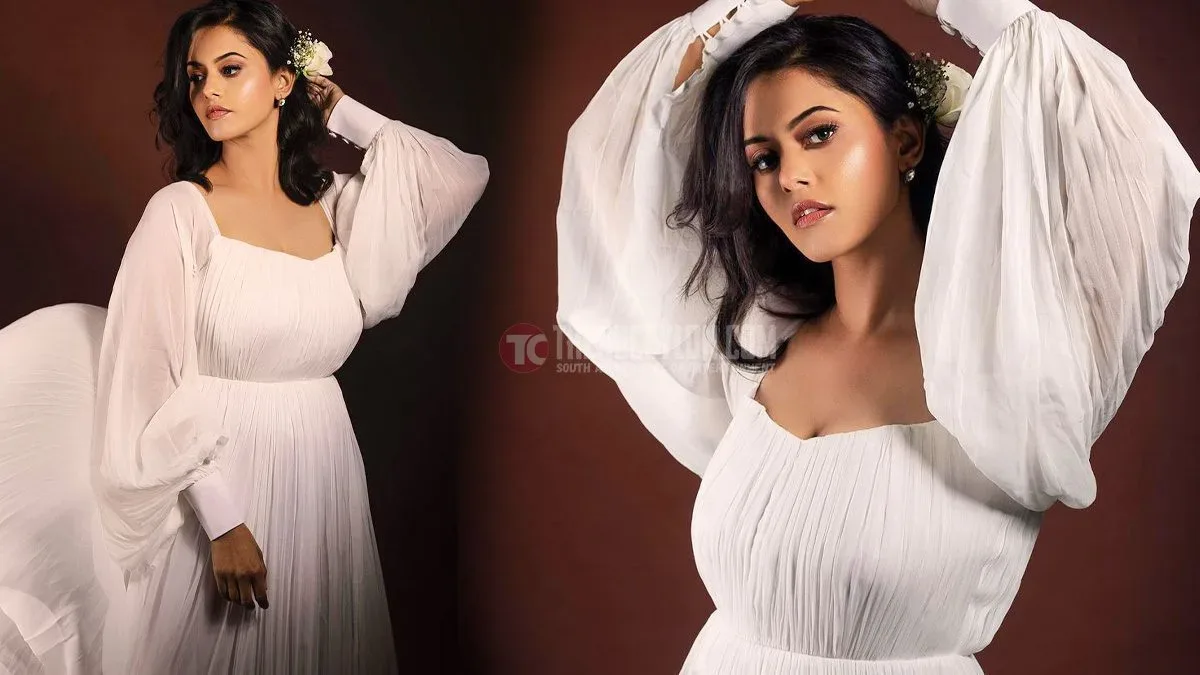 Actress Swathishta Krishnan looks like an angel in white dress