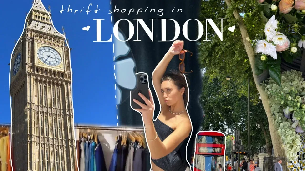 YouTuber Hannah Meloche thrifting in London