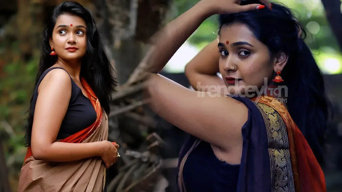 Tamil Actress Niranjana Neithiar glam stills in Saree