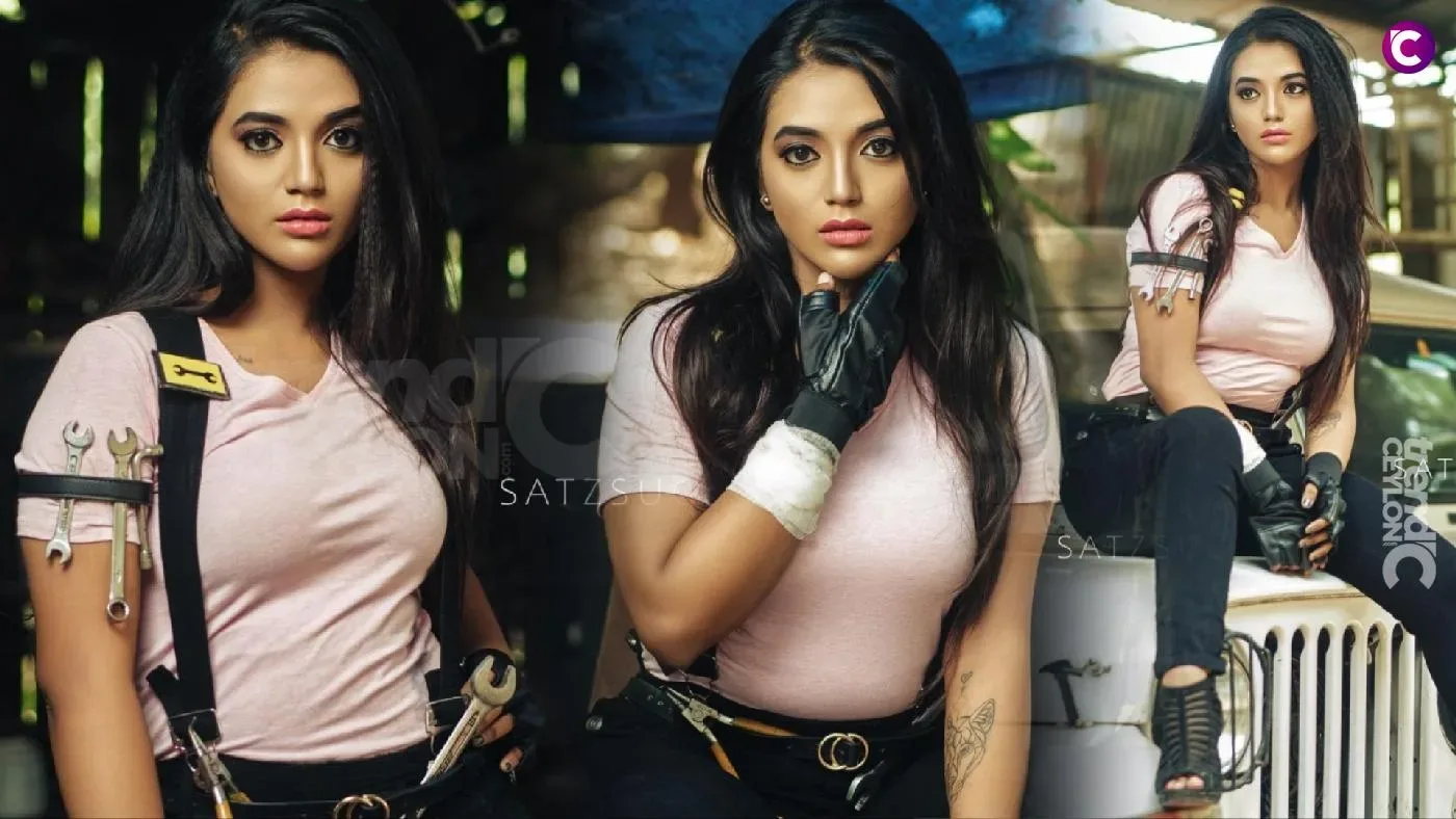 Shravya Quinnzel Hot Pink T-Shirt & Black Jeans Photoshoot