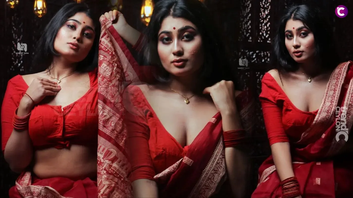 Hot Photos of Soumi Saha in Red Saree: A Stunning Gallery