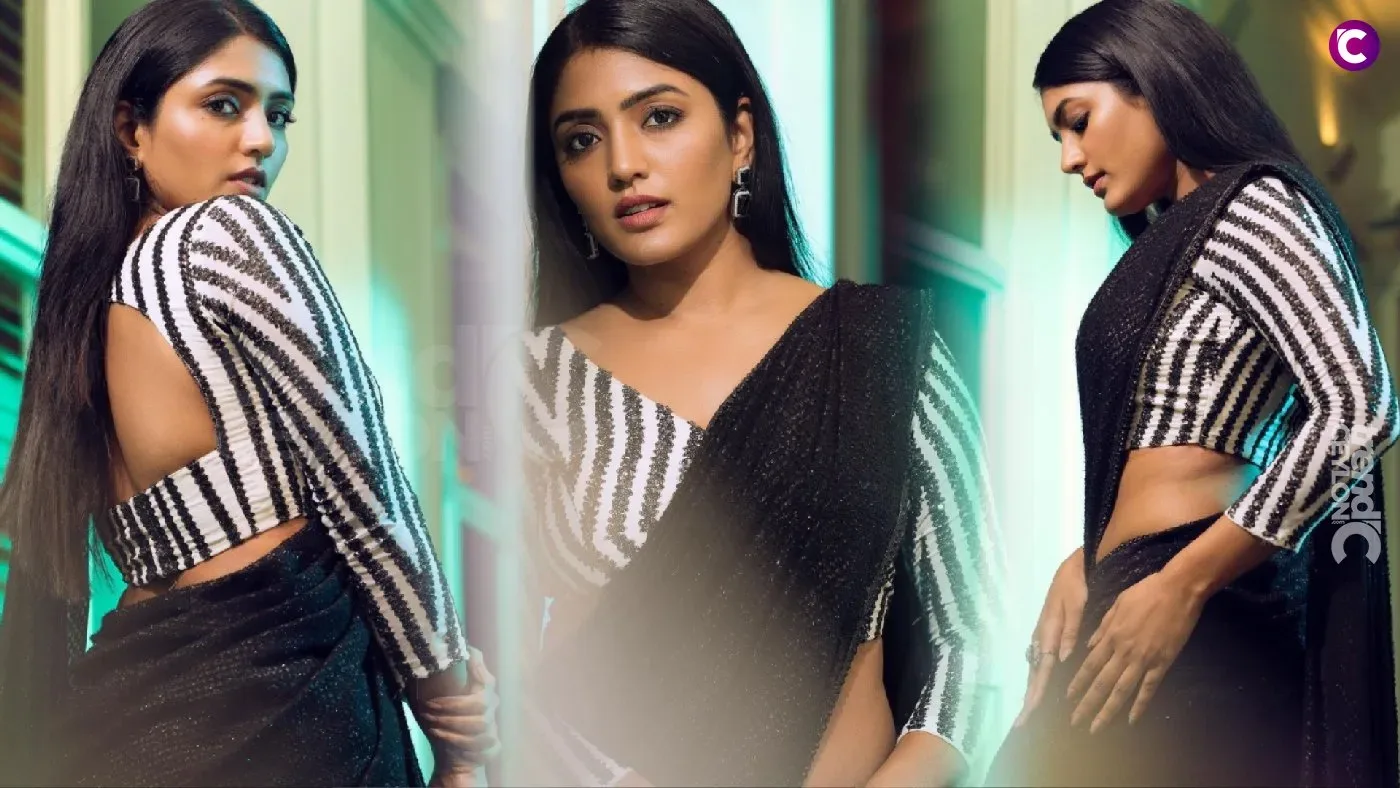 Glamorous Eesha Rebba in Black Saree & White Blouse | Photos